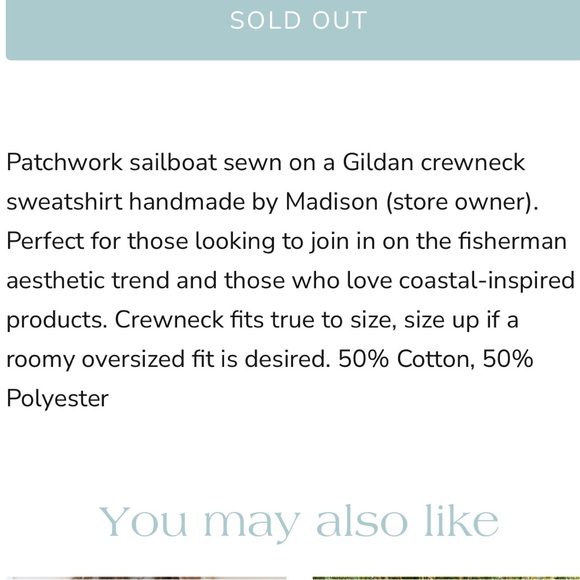 Sailboat crew neck Sweatshirt - Picture 4 of 4